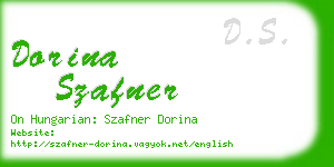 dorina szafner business card